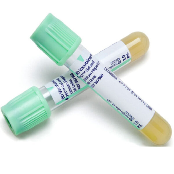HEMOGARD VERDE CON HEPARINA DE LITIO Y GEL SEPARADOR